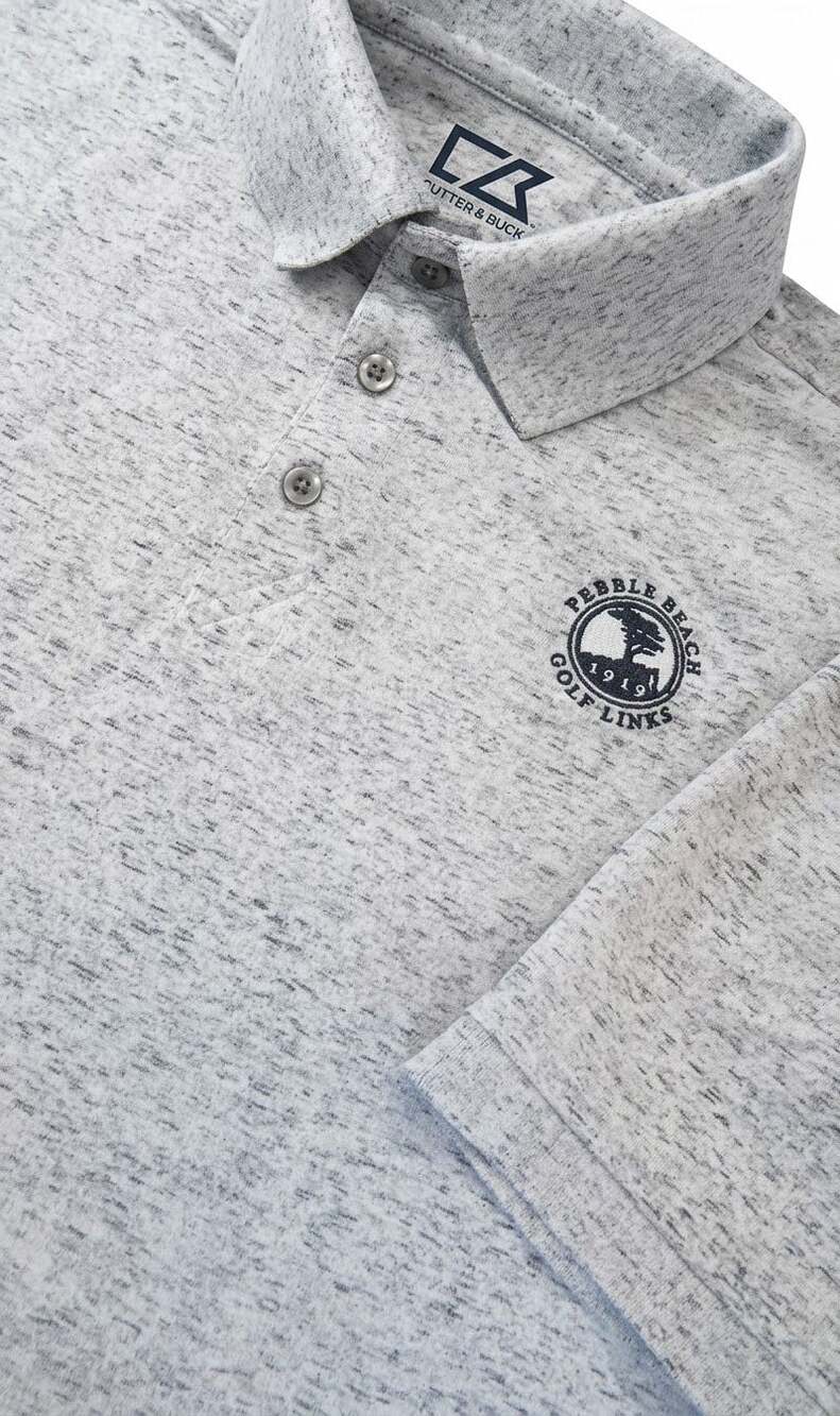 XL Cutter & Buck Men's Pebble Beach Golf Links Polo - Gray